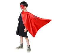 GREAHWD Superhero Cape and Mask for Kids, Boys Superhero Costume, Kids Toys for Halloween, Christmas, Birthday Parties (Red-A)