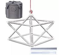 GREALY Crystal Singing Merkaba Pyramid ，with Singing Pyramid Carrying Case and Two types Crystal Singing Bowl Striker， Perfect Healing Musical Instrument (Color : Clear, Size : 8 inch)