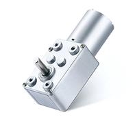 Greartisan DC 12V 25RPM Turbo Worm Geared Motor High Torque Turbine Worm Gear Box Reduction Motor 6mm Shaft JSX40-370