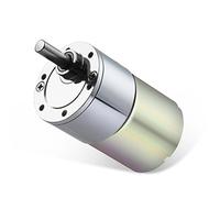 Greartisan DC 24V 20RPM Gear Motor High Torque Electric Micro Speed Reduction Geared Motor Eccentric Output Shaft 37mm Diameter Gearbox