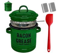 Grease Can For Kitchen - Kitchen Oil Storage And Reuse Container | Cooking Fat Keeper, Frying Storage Pot, Recyclable Grease Jar For Home Cooking, Culinary Waste Oil, And Food Preparation Task