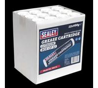 Sealey Grease Cartridges SGC12 400g Lithium - Box of 12