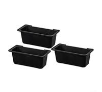 Grease Collection Tray Set of Three for Oil Drainage While Grilling (Black)