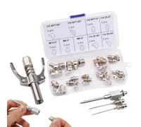 Grease Coupler | 5pcs Grese Nedle | High Pressure Couipler Relase Greasie Fitting Needle | Greiase Nozzle Tips, Quick Release Coupleir, Girease Nozizle Tiips For Injecting Greaise