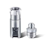 Grease Coupler, Grease Gun Adapter Grease Fitting Nozzle with 1/8in NPT Threads Push on Slotted Right Angle 90 Degree Grease Coupler Connector Fits for Farm Truck Auto Industrial Use Leak-Free Seal