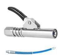 Grease Coupler Nozzle for Manual Pneumatic Electric Grease GunsCoupler Quick Release NPTI/8 10000PSI High Pressure Locking Oil Nozzle Metal Oil Pneumatic Lubricating Electric