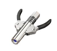 Grease coupling, grease coupler lock, electric grease spray with lock - thanks to the non-return valve of the fast feed grease coupler, the unit can be easily driven at pressures of up to 17,000 psi