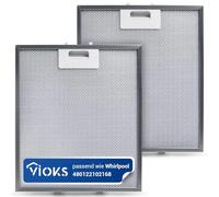 Grease Filter 2X Replacement for Whirlpool 480122102168 Siemens FKA40 AEG Electrolux 405525042-9 4055250429 Elica GRI0009219A KIT0010805 Metal Filter 305x267mm for Cooker Hood Extractor