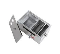 Grease Filter, Commercial Stainless Steel Wastewater Grease Trap for Under Sink, Top Entry Commercial Grease Trap for Restaurant Kitchens, Hote