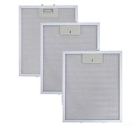Grease Filters 3PCS Aluminum Range Hood Filter Replacement for RANGEMASTER Cooker Hood 300 x 250mm Silver Metal