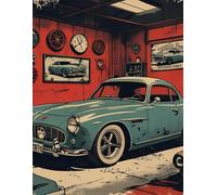 “Grease & Grit: Vintage Garage Notebook”: Classic Car Lover’s Lined Journal - 100 Pages for Notes, Sketches, and Garage Dreams