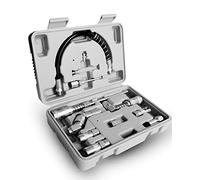 Grease Gun Accessory Set 12 Piece, Grease Coupler Kit and Grease Gun Attachments Kit with Carrying Case, Lube Gun Accessory Kit All-in-One Set Includes Couplers Nozzles Adapters and Flex Hose
