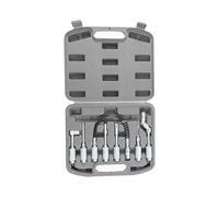 Grease Gun Attachment Kit, 7PCS Grease Gun Set Adapter And Accessory Set For Grease Guns Reinforced Hose Tool Set Extension Attachments Tips Angle Attachment Grease Gun Accessories With Tool Box