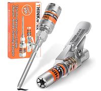 Grease Gun Coupler, 0.53"OD Grease Gun Tip, 6 Locking Jaw 12000PSI Quick Release Grease Coupler with Narrow Needle Dispenser for Grease Gun, Compatible with All Grease Guns 1/8" NPT Grease Gun Fitting