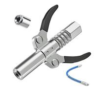 Grease Gun Coupler,10,000 PSI Greases Gun Couplers with Double Handle,Strong Lock and Quick Release Grease Tips Ends Couplers,Compatible with All Grease Guns 1/8 NPT Grease Guns (Double Handle)