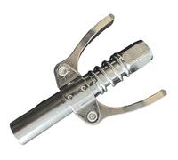Grease Gun Coupler, Quick Release Self Locking For Grease Nipples, Double handle, 1/8” NPT Thread, Heavy Duty Steel Jaws.