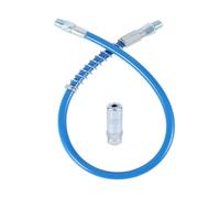 Grease Gun Hose with Grease Gun Coupler, Grease Gun Connector Grease Gun Accessory Kit Resin Spring Flex Hose for 1/8" NPT Thread Maximum Working Pressure 10000 PSI (Blue)