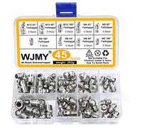 Grease Gun Nipple Fitting Assortment Grease Nipple Kits for Grease Guns for Hot Air Guns（45pcs）