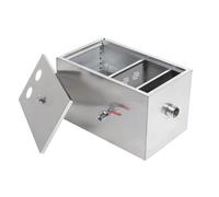 Grease Interceptor, Carbon Steel Commercial Grease Trap for Kitchen Under Sink, Oil-Water Separator for Restaurant Factory Home/29 * 50 * 29Cm/11 * 20 * 11In