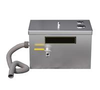 Grease Interceptor, Grease Trap, Commercial Traps Set, Stainless Steel Interceptor Trap, Top Inlet and Left Water Outlet, Waste Water Separator Under Sink (size_name 18x10x10in)