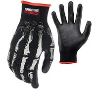 Grease Monkey Bone Series Foam Nitrile Mechanic Gloves with Grip, Work Gloves and All Purpose Gloves, Bones, Medium