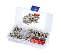 Grease Nippels, Metal Replacement Grease Nipple Fittings Pack, M6 M8 M10 Straight Grease Nipple Set with Grease Gun Flat Mouth