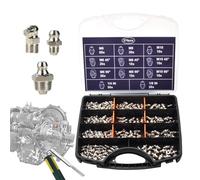 Grease Nipple Assortment, Motor Vehicle and Industrial Grease Nipple Set, Versatile Maintenance and Care Set for Vehicles, Machines and Devices