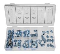 Grease Nipple Fittings Assortment Kit 110 Pcs Straight 45-Degree 90-Degree M6 M8 M10 Metric Set Galvanized Metal Grease Nipple Set for Motorcycle Truck Automotive Farm