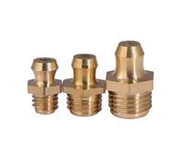 Grease Nipples 1PC Brass Grease Nipple M4-M20 Metric Male Thread Straight Elbow Oil Zerk Fitting(45 Degree,M4X0.7)
