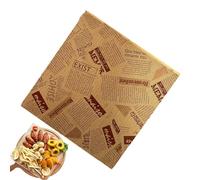 Grease-Permeable Baking Paper - Pack of 100 Heat Resistant Baking Sheets - Baking & Roasting Paper - for Baking, Picnics, Parties, French Fries