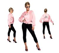 Ladies Pink Official Grease Jacket Costume - ladies pink grease jacket fancy dress costume official outfit womens hen smiffys night