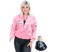 Smiffys Grease Reversible Pink Ladies and T-Birds Jacket for Women - Official Licensed 1950s Rock n Roll Fancy Dress Costume Accessory for Musicals, Hen Parties, Halloween & Retro Events, Large