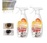 Grease Remover Spray, Kitchen Heavy Oil Cleaner, Kitchen Heavy Cleaner Degreaser, Powerful Oil Enemy Foaming, Multifunctional Foam Cleaning Stubborn Stains Heavy Duty Oil Stain Remover Spray (2)