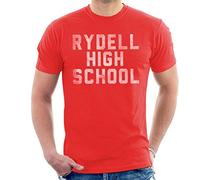 Grease Rydell High School Men's T-Shirt Red