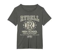 Grease Rydell High T-Shirt, Women's Plus, Asphalt Grey, 2X