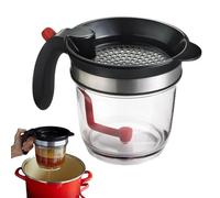 Grease Separator - 1 Liter Fat Filter and Skimmer,Grease Separator,for Baking Meat, Barbecue, Soup, Oil, Food, Grill, Kitchen and Chef