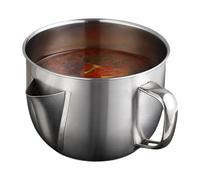 Grease Separator Cooking - Kitchen Oil Separator, Large Capacity Function, Oil Pot Use with 1.2L Metal Filtering, Rustproof Strainer Use for Home Kitchen, Restaurant, Cooking