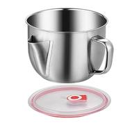 Grease Separator for Gravy, Metal Grease Separator for Cooking, Grease Container for Kitchen, Noodle Bowl Grease Cup, Cooking Grease Separator, Turkey Grease Separator, Meat Grease Cup for Kitchen