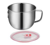 Grease Separator for Sauce - Stainless Steel Grease Separator with Lid Kitchen Utensil | Meat Strainer for Grease with Handle, Remove Excess Oil from Soup Sauce Broth, Efficient Cooking Accessories