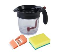 Grease Separator Jug, Ergonomic Kitchen Aid with Fine Strainer - Fat Separator for Soup and Sauce | For Housewives Fitness Nutrition Meals After Birth Housewarming Birthday