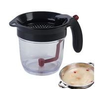 Grease Separator Jug - Grease Separator | Grease Separator | Oil Separator Jug | Clear Fat Separator with Scale | Grease Separator with Bottom Release | Grease Skimmer, Food Strainer for Sauce, Soups