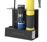 Grease Spray Holder with Drip Tray | Grease Sprayer Garage Organiser Wall Mount | Grease Spray Organiser Built-in Cartridge Holder and Extension Tube Holder, Removable Drip Cup for Factory