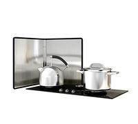 Grease Stove Splatter Guard, Foldable Stainless Steel Splatter Guard for Stove Multiple Sizes 2 Sides 3 Sides 4 Sides(2 Sides 35x35cm)