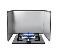 Grease Stove Splatter Guard, Foldable Stainless Steel Stove Splatter Guard 3 Sided Silver Multiple Sizes(75x80x50cm)