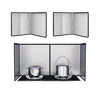 Grease Stove Splatter Guard, Folding Stainless Steel Splash Guard for Stove and Frying Pan Pack of 2 Multiple Sizes(50x50cm)