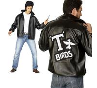 Smiffys Mens Grease T-Birds Jacket, Size L, Colour Black, 27488