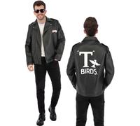 Grease T-Bird Jacket Mens Danny T Bird 1950s 50s Fancy Dress Costume Outfit