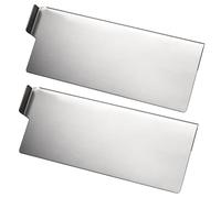 Grease Trap Blocker for Blackstone Griddle to Prevent Food Falling Stainless Steel Rear Grease Gate for Blackstone Flat Top Griddle 2.36 inches in high, 5.5 inches in wide - 2 pack