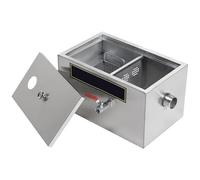 Grease Trap, Commercial Grease Trap, Interceptor, Traps for Kitchen Sink, Right Side Drainage, Suitable for Single Sink, for Restaurant Canteen Home Kitchen (size_name 35cm/13.7in)