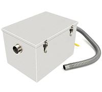 Grease Trap Grease Interceptor, 25L Stainless Steel Fat Waste Filter Oil-Water Separator for Commercial Kitchen Sink